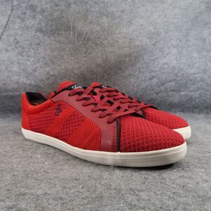 Penguin Shoes Mens 11 Sneaker Owen Lifestyle Knit Fashion Red Lace Up Low Casual